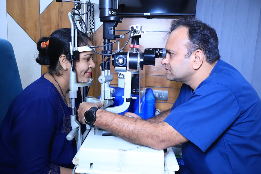 Eye examination at Aarav Eye Care