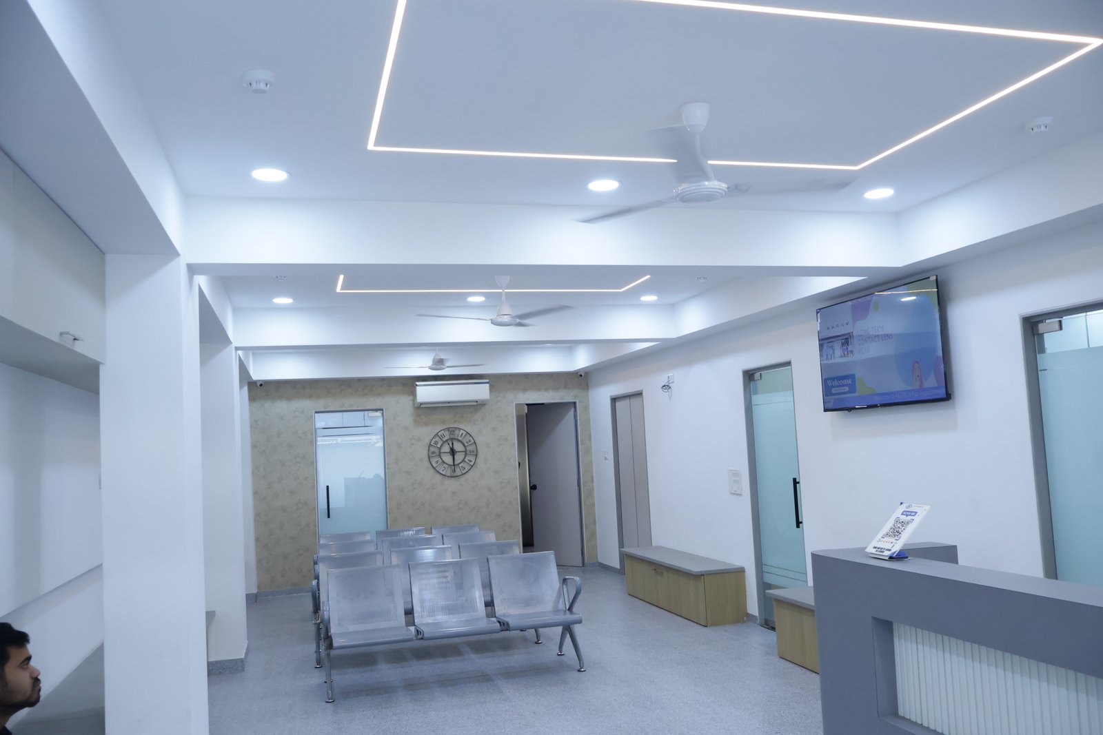 Aarav Eye Care waiting and reception area