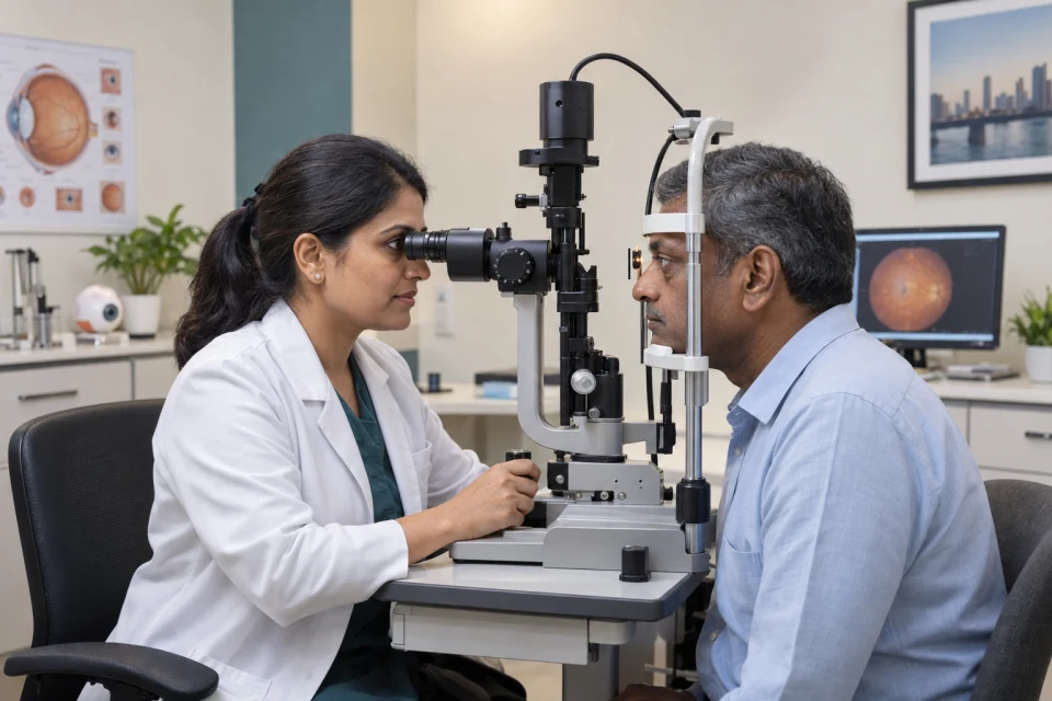 Comprehensive eye examination in a specialist clinic
